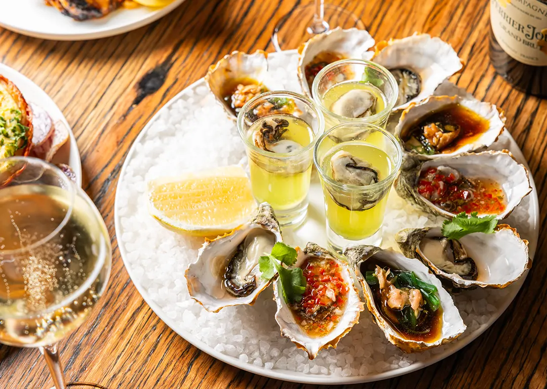 dinner menu oysters